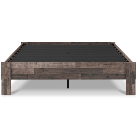 Neilsville Queen Platform Bed with Mattress in Multi Gray from Ashley - Luna Furniture