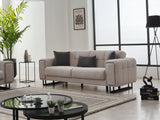 Nero 3-pieces (Sofa & Loveseat & Chair) Livingroom Set in Light Grey from Furnia - Luna Furniture