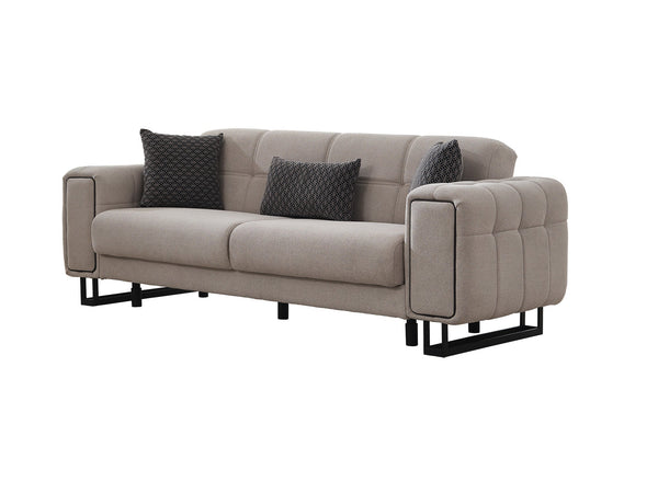 Nero Convertible Sofa in Light Grey