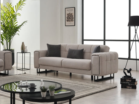 Nero Convertible Sofa in Light Grey from Furnia - Luna Furniture