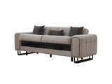Nero Convertible Sofa in Light Grey from Furnia - Luna Furniture