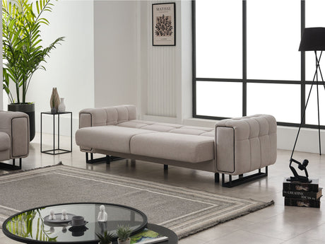 Nero Convertible Sofa in Light Grey from Furnia - Luna Furniture