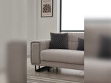 Nero 3-pieces (Sofa & Loveseat & Chair) Livingroom Set in Light Grey from Furnia - Luna Furniture