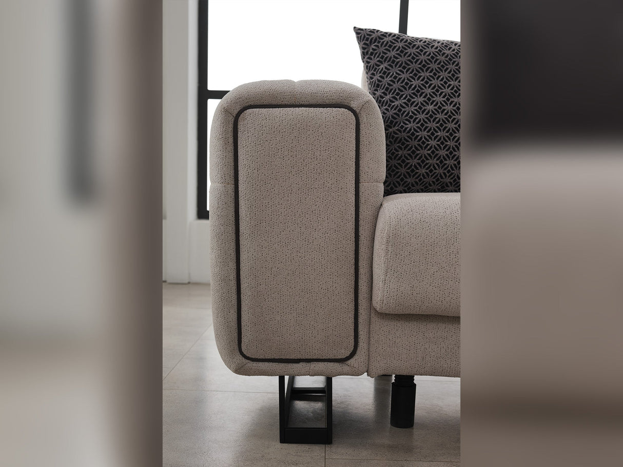 Nero 3-pieces (Sofa & Loveseat & Chair) Livingroom Set in Light Grey from Furnia - Luna Furniture