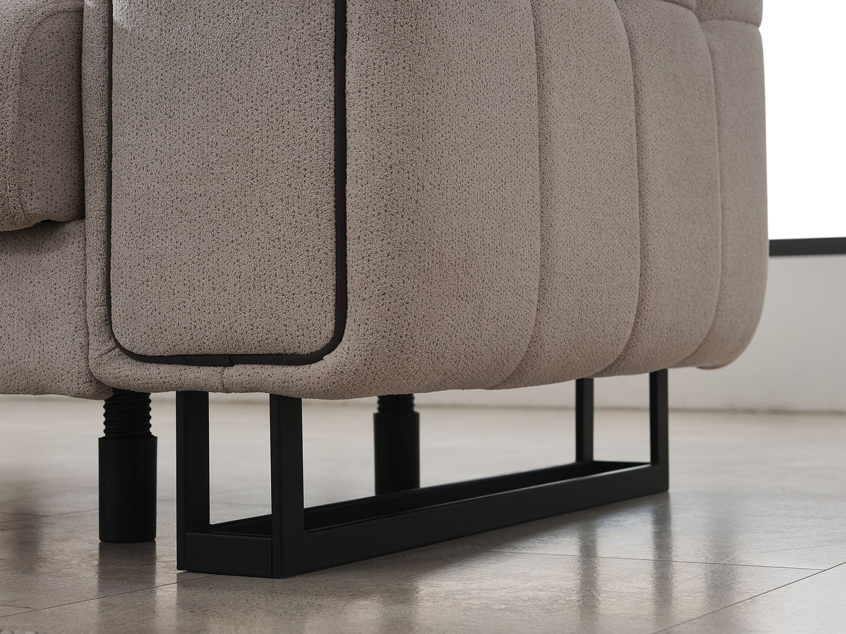Nero 3-pieces (Sofa & Loveseat & Chair) Livingroom Set in Light Grey from Furnia - Luna Furniture