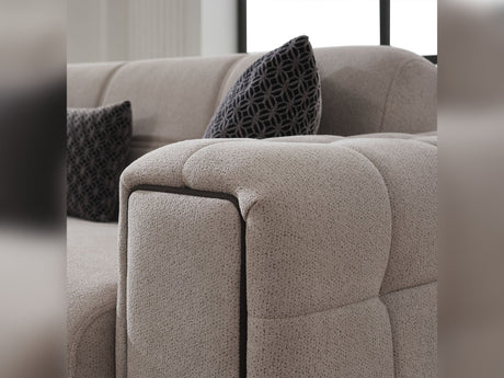 Nero Convertible Sofa in Light Grey from Furnia - Luna Furniture