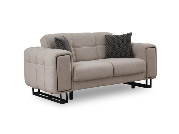 Nero Convertible Loveseat in Light Grey
