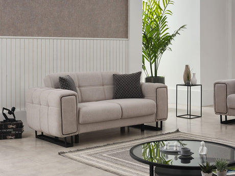 Nero 3-pieces (Sofa & Loveseat & Chair) Livingroom Set in Light Grey from Furnia - Luna Furniture