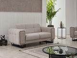 Nero 3-pieces (Sofa & Loveseat & Chair) Livingroom Set in Light Grey from Furnia - Luna Furniture