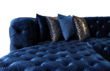 Neva Blue Velvet Double Chaise Sectional from Nova Furniture - Luna Furniture