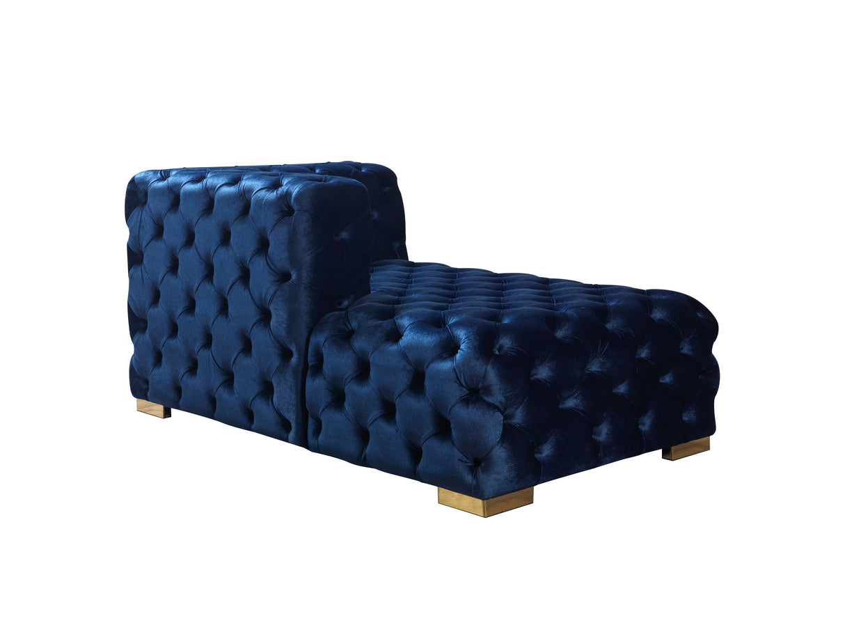 Neva Blue Velvet Double Chaise Sectional from Nova Furniture - Luna Furniture