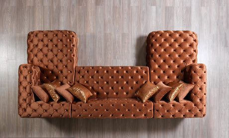 Neva Orange Velvet Double Chaise Sectional from Nova Furniture - Luna Furniture