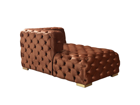 Neva Orange Velvet Double Chaise Sectional from Nova Furniture - Luna Furniture