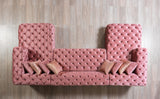 Neva Pink Velvet Double Chaise Sectional from Nova Furniture - Luna Furniture