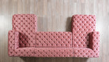 Neva Pink Velvet Double Chaise Sectional from Nova Furniture - Luna Furniture