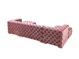Neva Pink Velvet Double Chaise Sectional from Nova Furniture - Luna Furniture