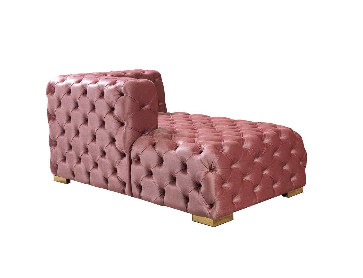 Neva Pink Velvet Double Chaise Sectional from Nova Furniture - Luna Furniture
