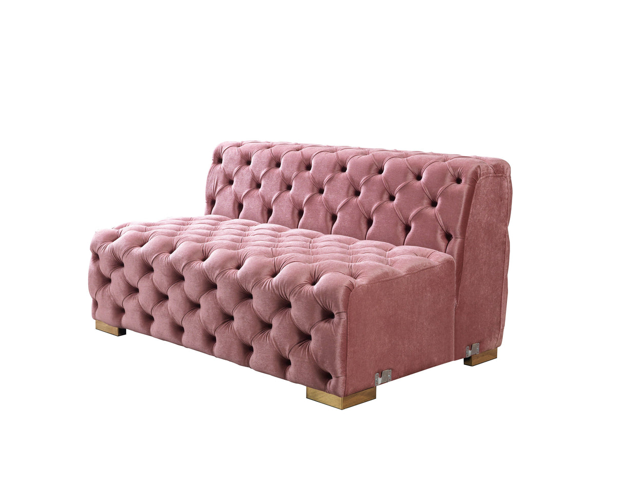 Neva Pink Velvet Double Chaise Sectional from Nova Furniture - Luna Furniture