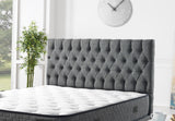 Nevada Twin Storage Bed With Headboard in Grey from Furnia - Luna Furniture