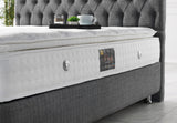 Nevada Queen Storage Bed With Headboard in Grey from Furnia - Luna Furniture