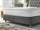 Nevada King Storage Bed With Headboard in Grey from Furnia - Luna Furniture