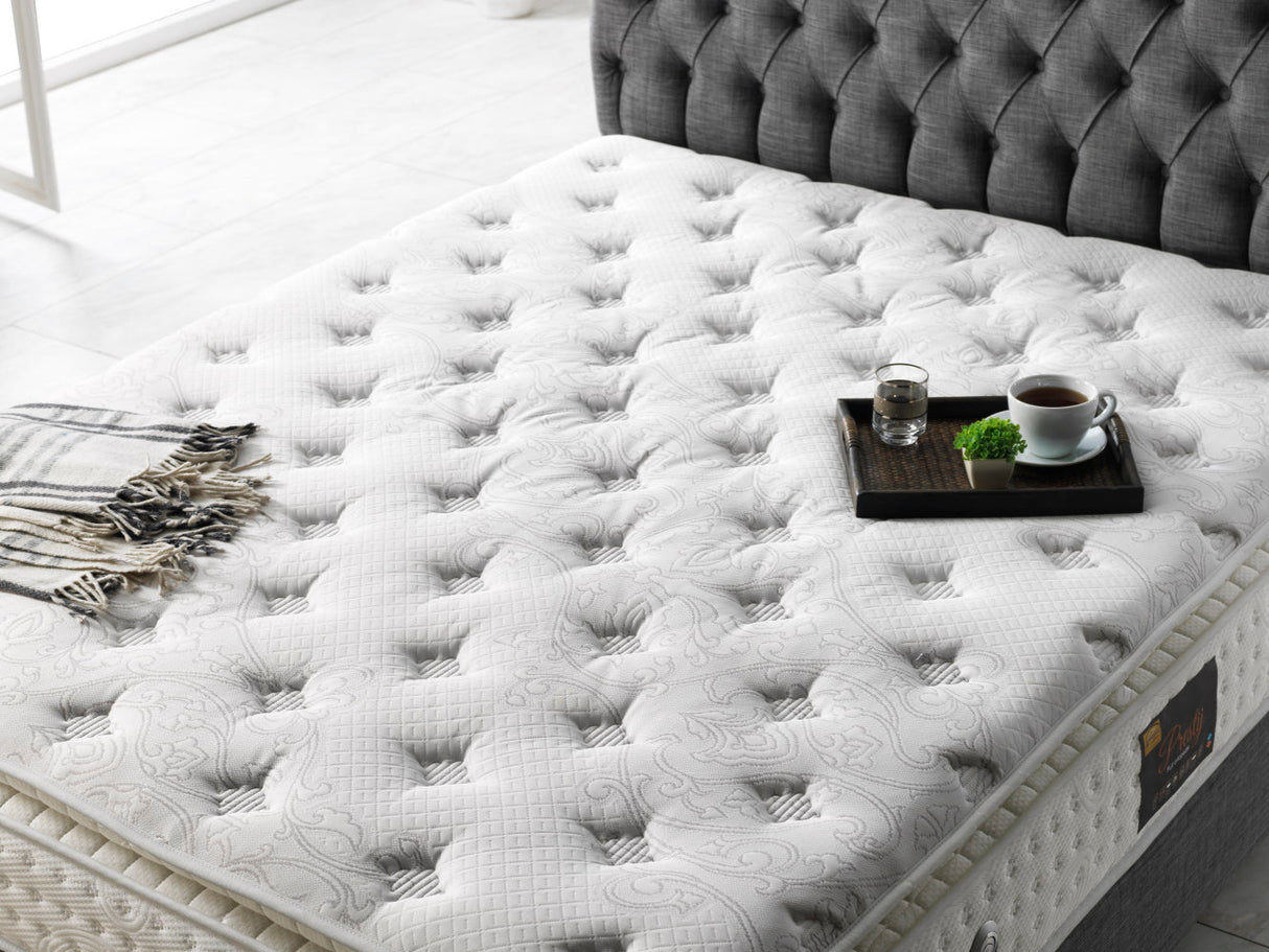 Nevada Full Storage Bed With Headboard in Grey from Furnia - Luna Furniture