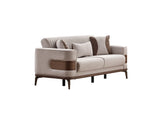 New Mood 3-pieces (Sofa & Loveseat & Chair) Livingroom Set in Cream from Furnia - Luna Furniture