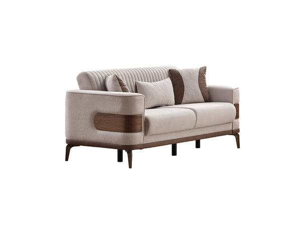 New Mood Convertible Loveseat in Cream