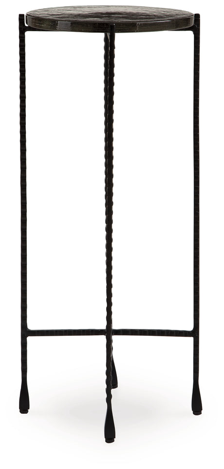 Newgoren Clear/Black Accent Table from Ashley - Luna Furniture