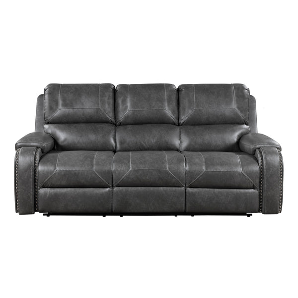 Newnan Gray Double Reclining Sofa