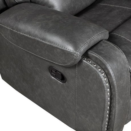 Newnan Gray Double Reclining Sofa from Homelegance - Luna Furniture
