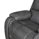 Newnan Gray Double Reclining Sofa from Homelegance - Luna Furniture