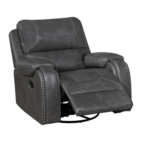 Newnan Gray Swivel Glider Reclining Chair from Homelegance - Luna Furniture