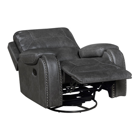 Newnan Gray Swivel Glider Reclining Chair from Homelegance - Luna Furniture