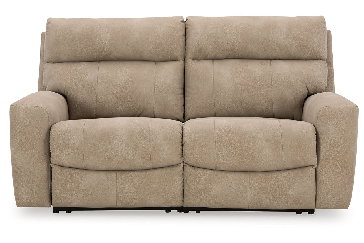 Next-Gen DuraPella Sand 2-Piece Power Reclining Sectional Loveseat from Ashley - Luna Furniture