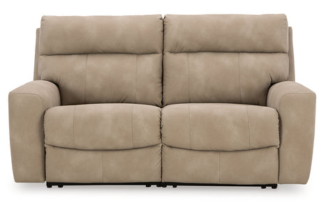 Next-Gen DuraPella Sand 2-Piece Power Reclining Sectional Loveseat from Ashley - Luna Furniture
