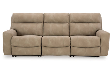 Next-Gen DuraPella Sand 3-Piece Power Reclining Sectional Sofa from Ashley - Luna Furniture