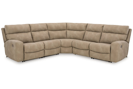 Next-Gen DuraPella Sand 5-Piece Power Reclining Sectional from Ashley - Luna Furniture