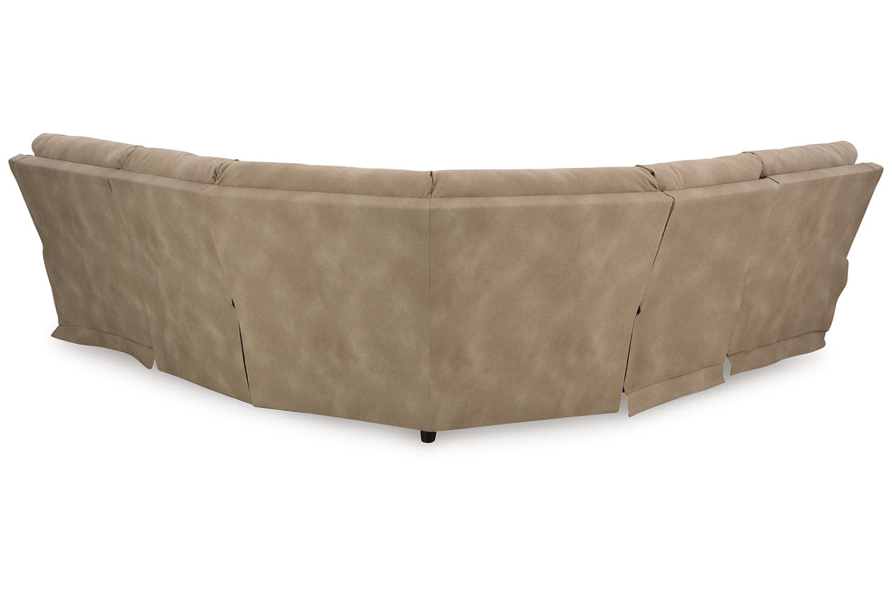 Next-Gen DuraPella Sand 5-Piece Power Reclining Sectional 61004S6