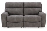 Next-Gen DuraPella Slate 2-Piece Power Reclining Sectional Loveseat from Ashley - Luna Furniture