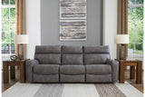 Next-Gen DuraPella Slate 3-Piece Power Reclining Sectional Sofa from Ashley - Luna Furniture