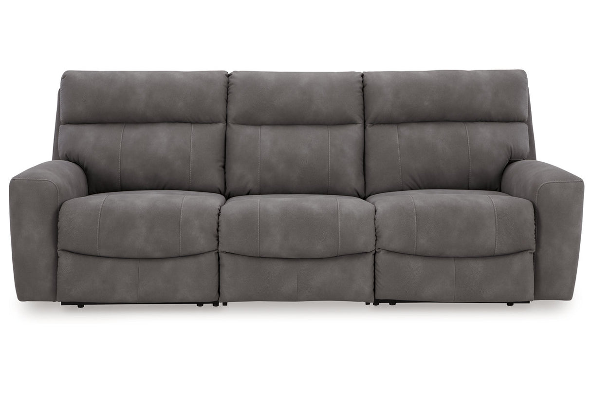 Next-Gen DuraPella Slate 3-Piece Power Reclining Sectional Sofa from Ashley - Luna Furniture