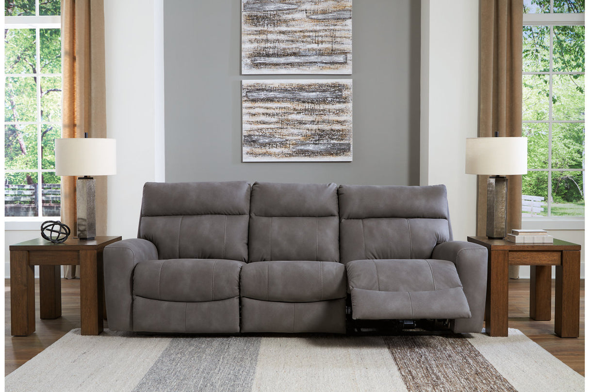 Next-Gen DuraPella Slate 3-Piece Power Reclining Sectional Sofa from Ashley - Luna Furniture