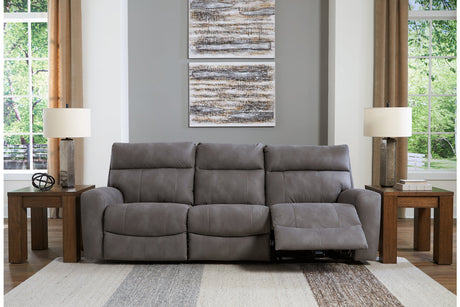 Next-Gen DuraPella Slate 3-Piece Power Reclining Sectional Sofa from Ashley - Luna Furniture