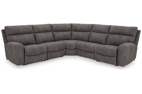 Next-Gen DuraPella Slate 5-Piece Power Reclining Sectional from Ashley - Luna Furniture