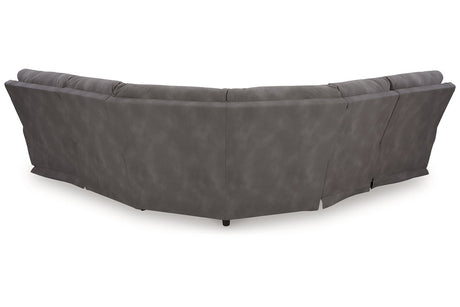 Next-Gen DuraPella Slate 5-Piece Power Reclining Sectional from Ashley - Luna Furniture