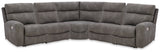 Next-Gen DuraPella Slate 5-Piece Power Reclining Sectional from Ashley - Luna Furniture