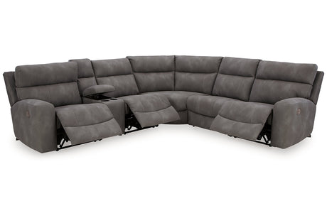 Next-Gen DuraPella Slate 6-Piece Power Reclining Sectional from Ashley - Luna Furniture
