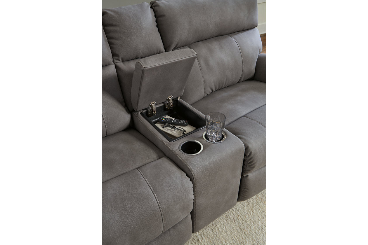 Next-Gen DuraPella Slate 6-Piece Power Reclining Sectional – Luna