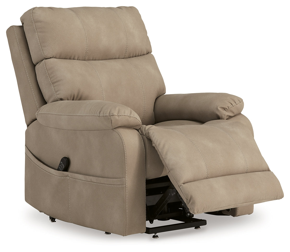 Next-Gen Durapella Sand Power Lift Recliner - Luna Furniture